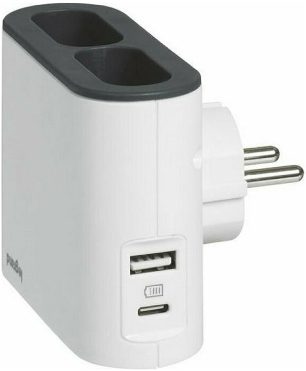 Адаптер за контакт Legrand 49401 шуко 2x  Евро контакт 6А и USB